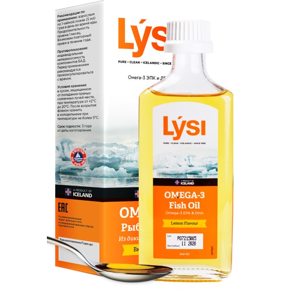 Лиси Омега-3 рыбий жир (лимон)