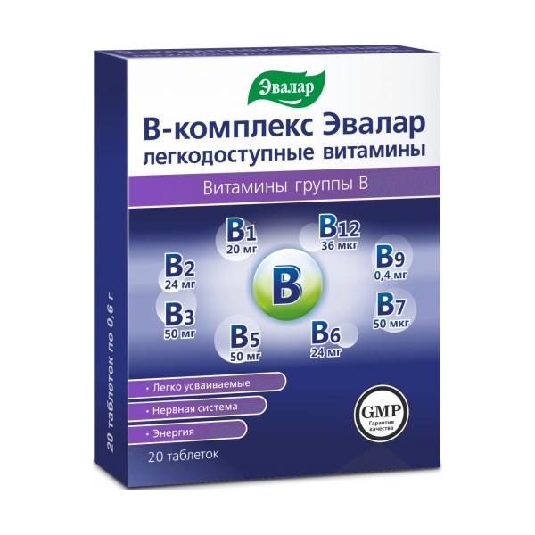 В-комплекс эвалар легкодоступные витамины