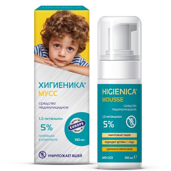 Хигиеника мусс средство педикулицидное