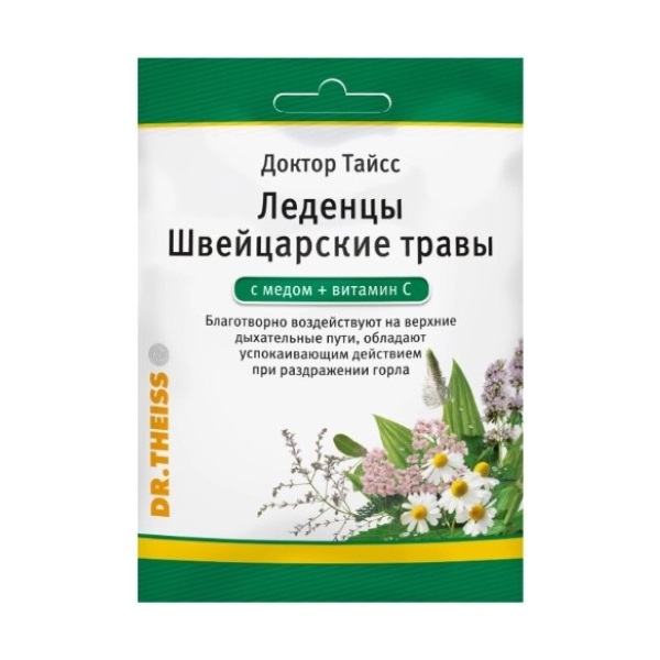 Доктор тайсс швейцарские травы с медом + витамин c