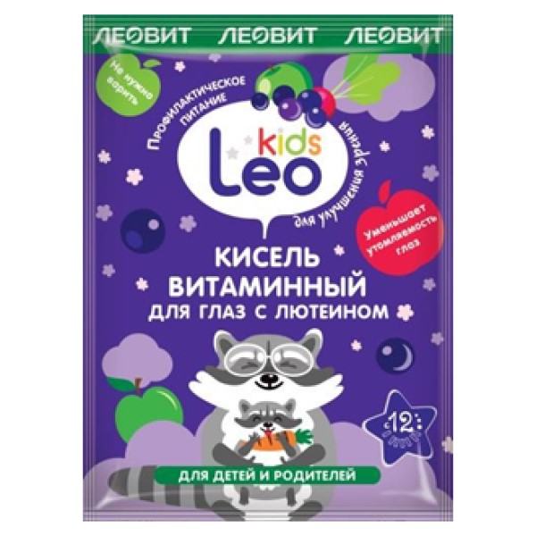 Леовит Кисель витаминный для глаз с лютеином Leo Kids