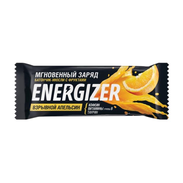 Леовит Батончик-мюсли с фруктами Энерджайзер Взрывной апельсин