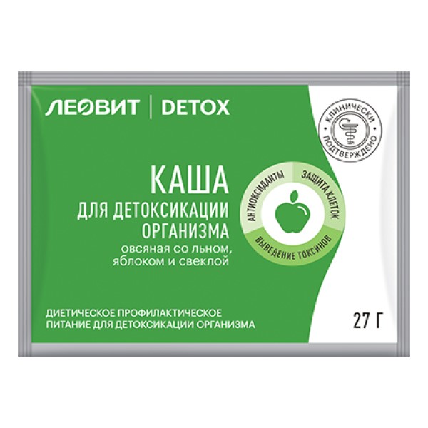 Леовит Каша овсяная со льном, яблоком и свеклой Детокс
