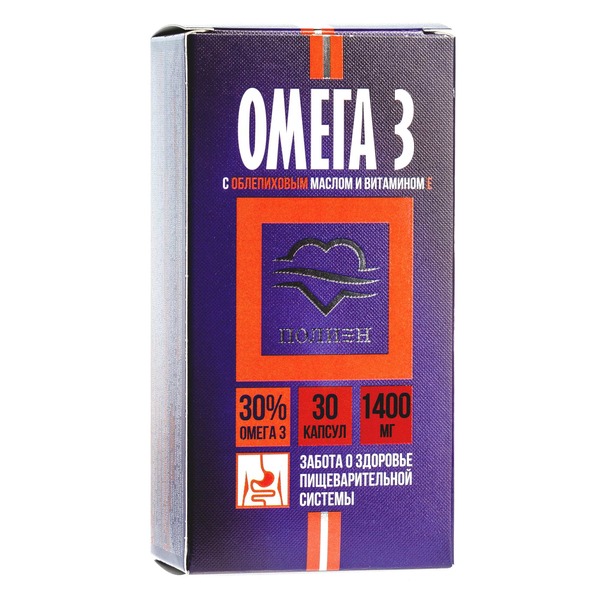 Омега-3 30% Полиен с облепиховым маслом и витамином Е