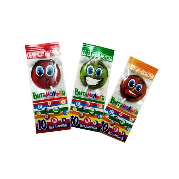 Карамель леденцовая со вкусом клубники смайл