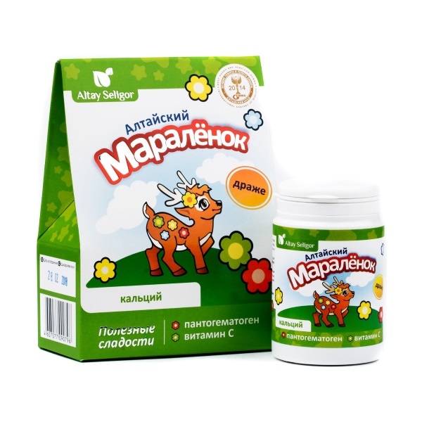 Драже "Алтайский маралёнок" Кальций, пантогематоген