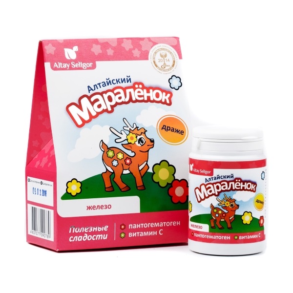 Драже "Алтайский маралёнок" Железо, пантогематоген