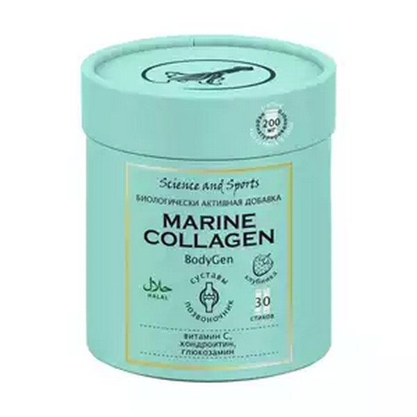 Science and sports морской коллаген для суставов и позвоночника с хондроитином