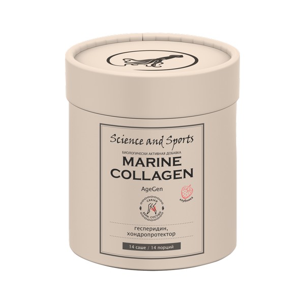 Science and sports морской коллаген для связок и венозной системы с клубникой