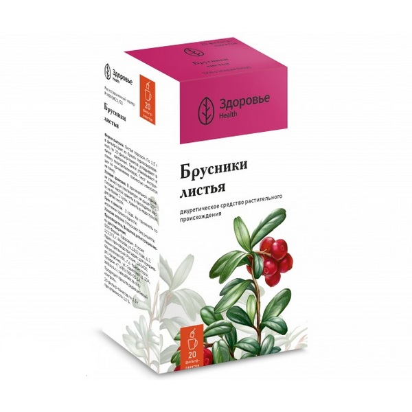 Брусники листья