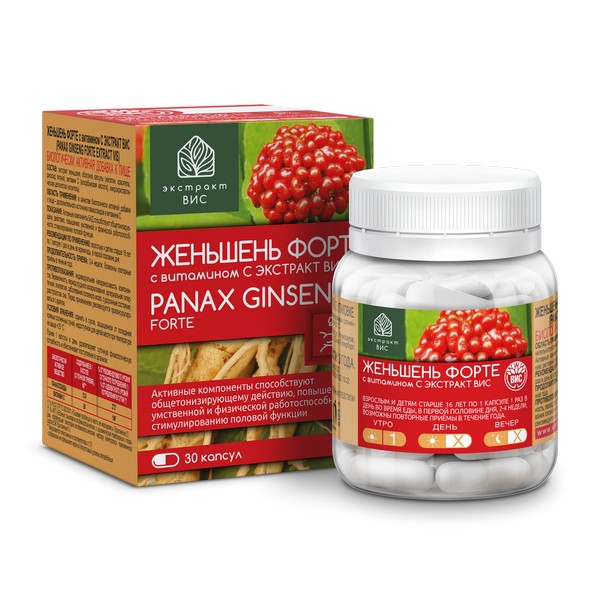 Женьшень форте с витамином с экстракт ВИС