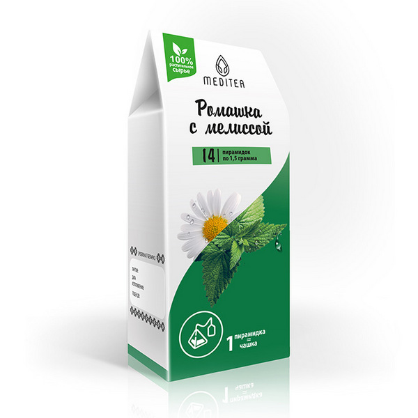 Чайный напиток Meditea Ромашка с мелиссой
