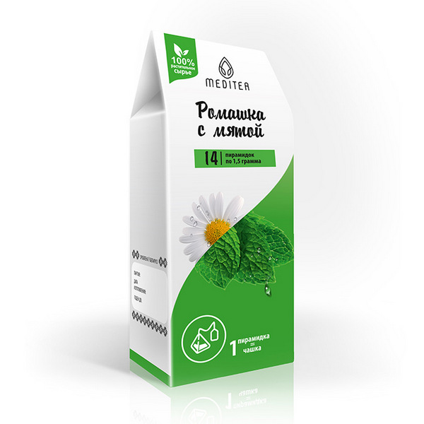 Чайный напиток Meditea Ромашка с мятой