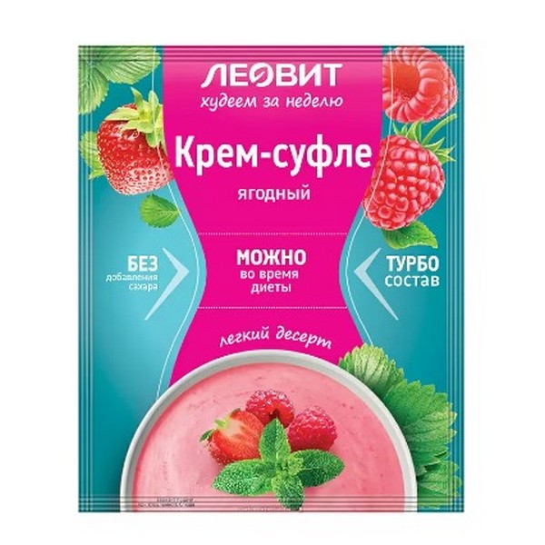 Леовит худеем за неделю крем-суфле ягодный