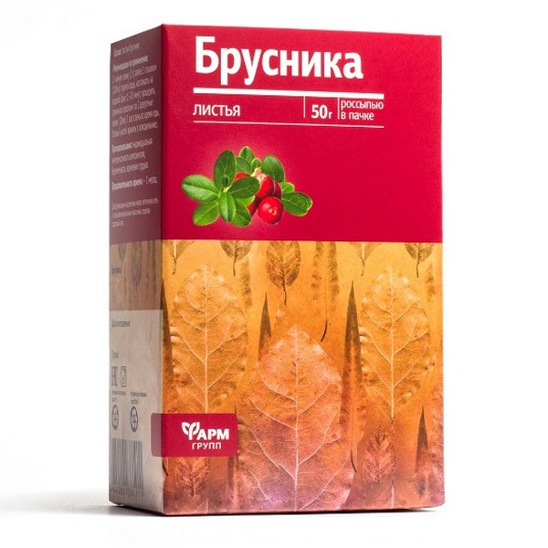 Брусники листья