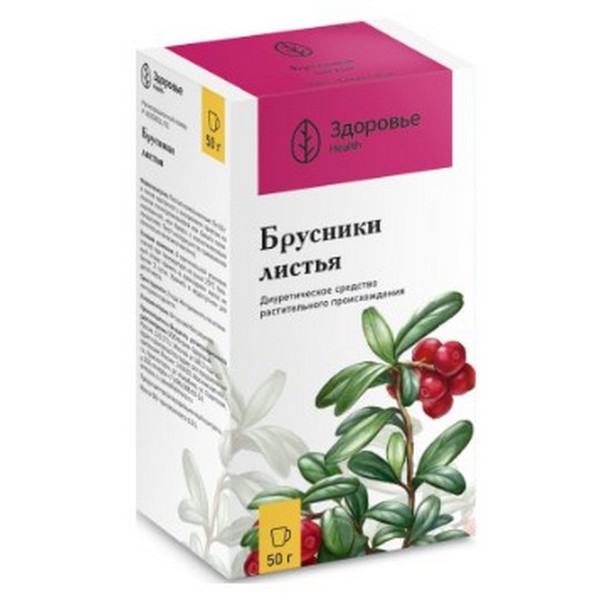Брусники листья