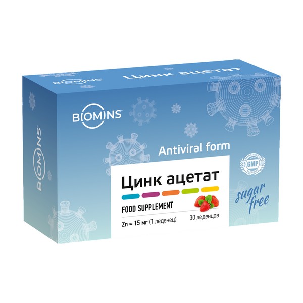 Biomins цинк ацетат
