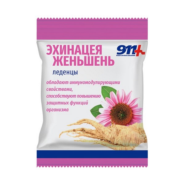 911 эхинацея, женьшень с витамином С