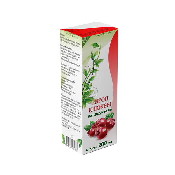 Полесье n8 сироп клюквы на фруктозе