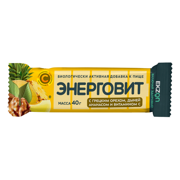 Энерговит с грецким орехом; дыней; ананасом и витамином c