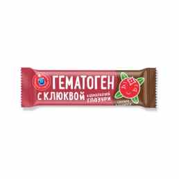 Гематоген с клюквой в темной (шоколадной) глазури