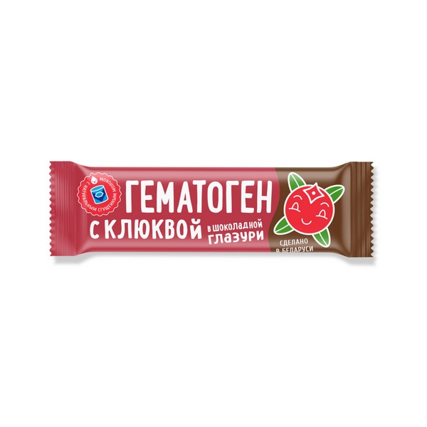 Гематоген с клюквой в темной (шоколадной) глазури