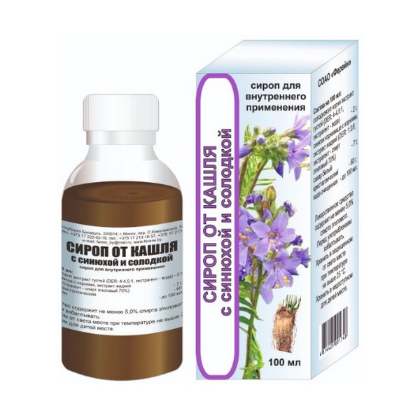 Сироп от кашля с синюхой и солодкой