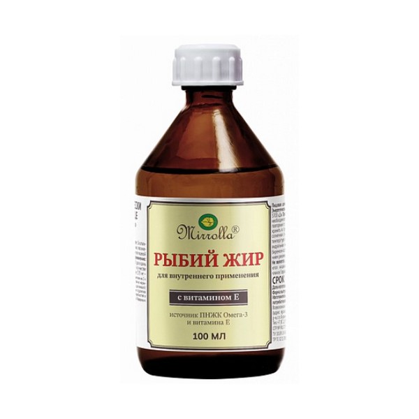 Рыбий жир с витамином е мирролла