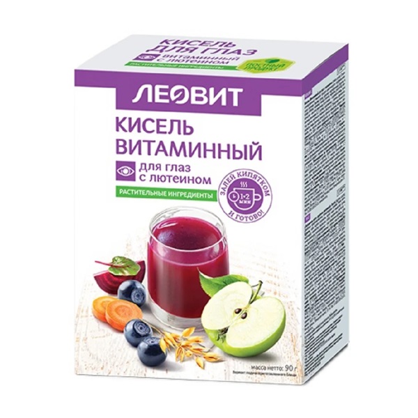 Леовит кисель витаминный для глаз с лютеином