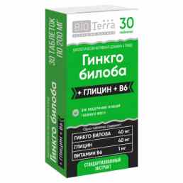 Гинкго билоба + глицин + в6