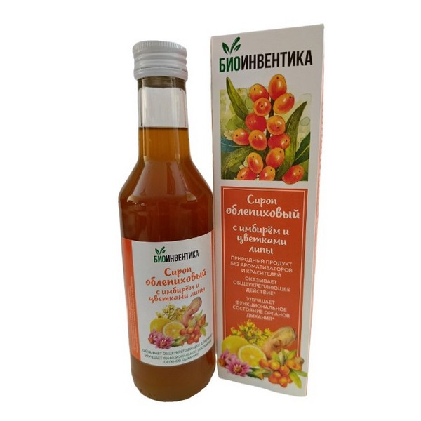 Сироп облепиховый с имбирем и цветками липы