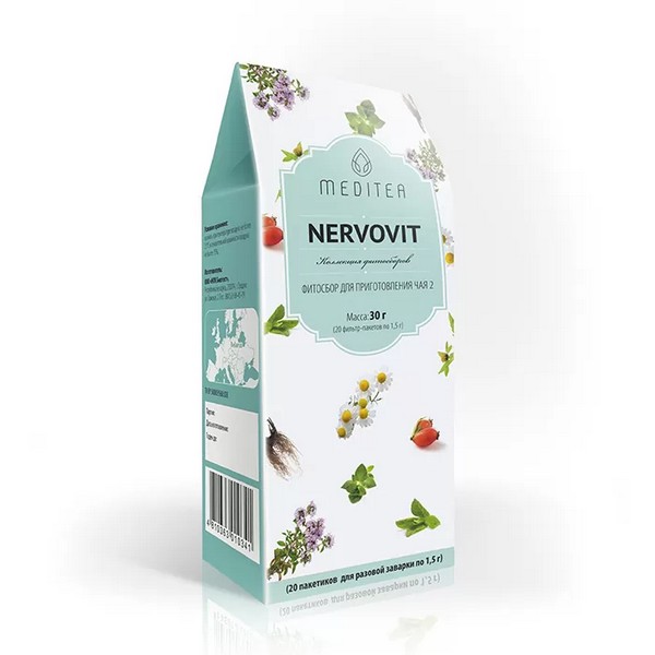 Фитосбор для приготовления чая n2 нервовит