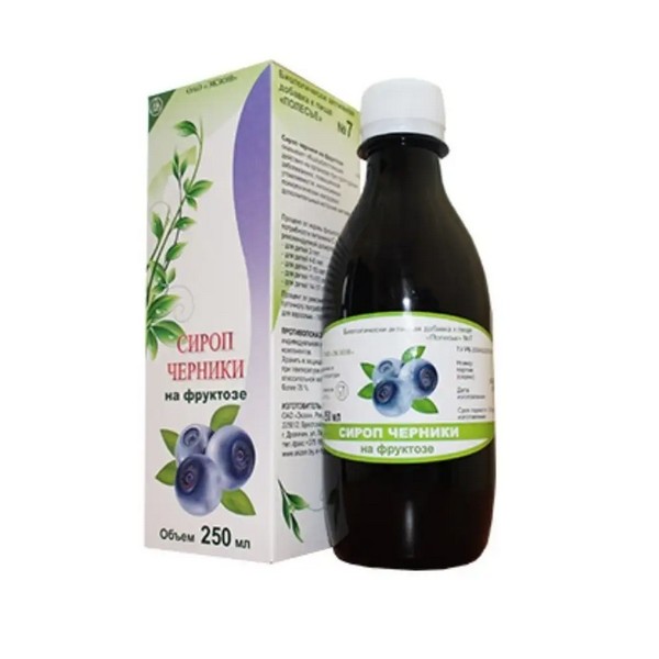 Полесье n7 сироп черники на фруктозе