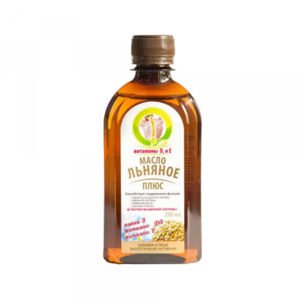 Витамины д3 и е - масло льняное плюс