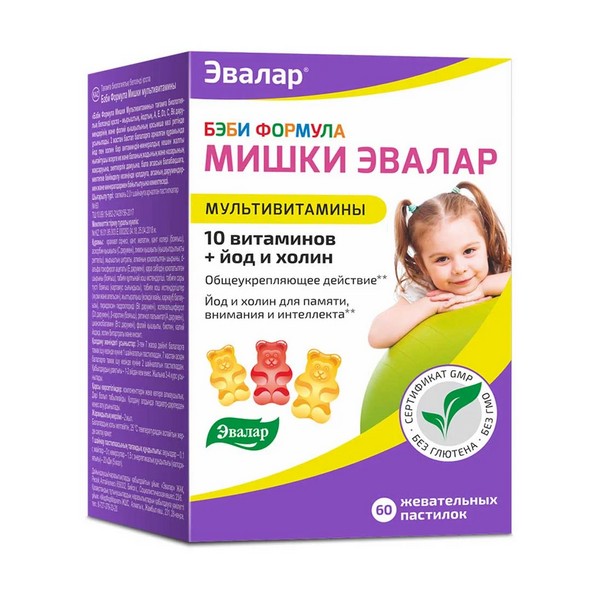 Бэби формула мишки мультивитамины Эвалар
