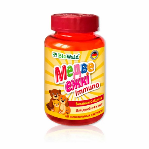 Биовальд медве ежки иммуно витамин с+цинк