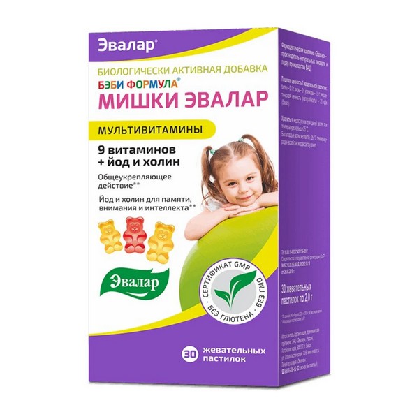 Бэби формула мишки мультивитамины Эвалар