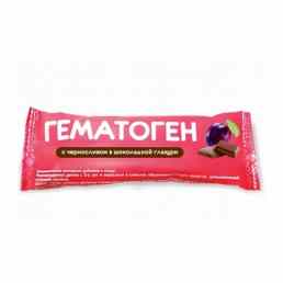 Гематоген с черносливом в шоколадной глазури