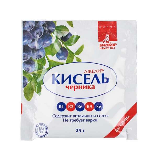 Кисель джели плюс черника