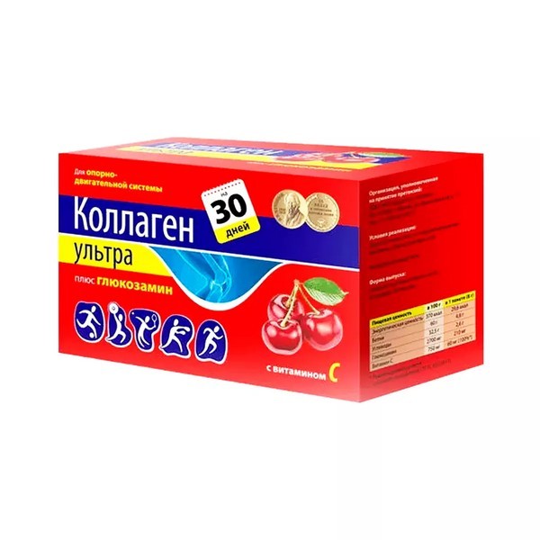 Коллаген ультра плюс глюкозамин (вишня)