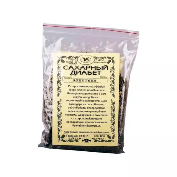 Напиток травяной n16 сахарный диабет