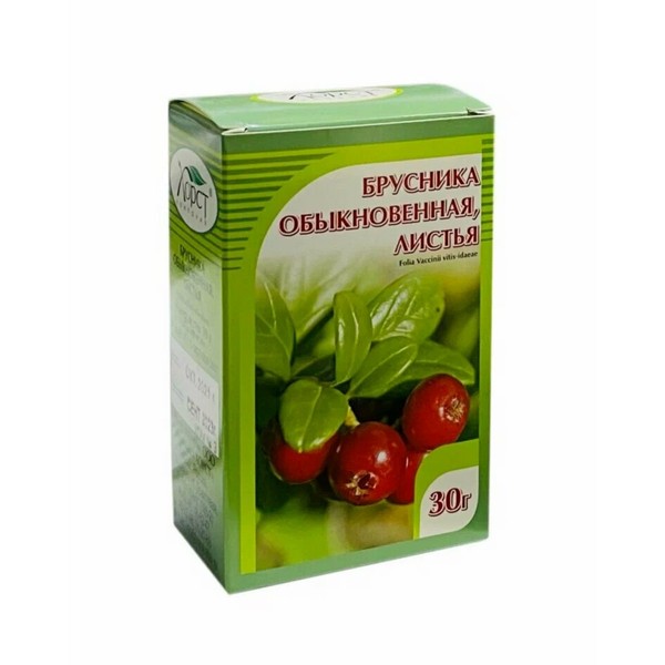 Брусники листья