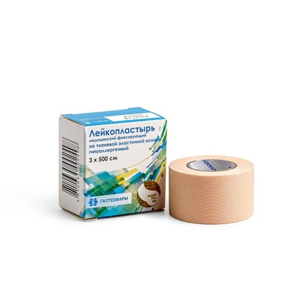 Лейкопластырь катушечный эластичный на тканевой основе