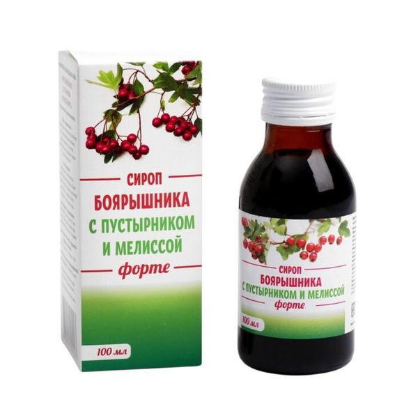 Сироп боярышника с пустырником и мелиссой форте