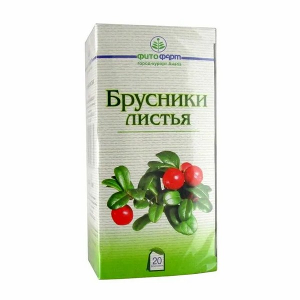 Брусники листья