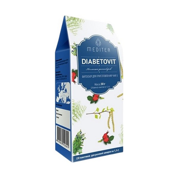 Фитосбор для приготовления чая n5 диабетовит