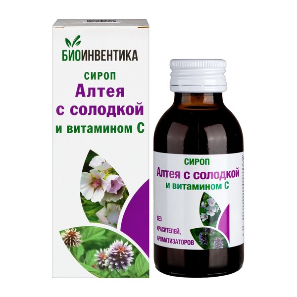Сироп алтея с солодкой и витамином С