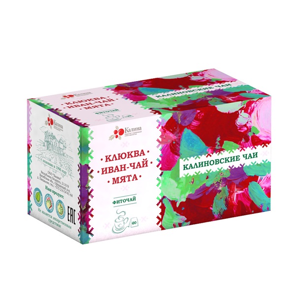 Фиточай иван-чай, мята, клюква