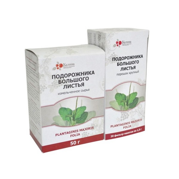 Подорожника большого листья (фильтр-пакеты)