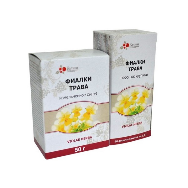 Фиалки трава измельченное